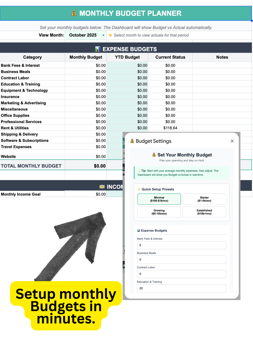 Monthly Budget Planner